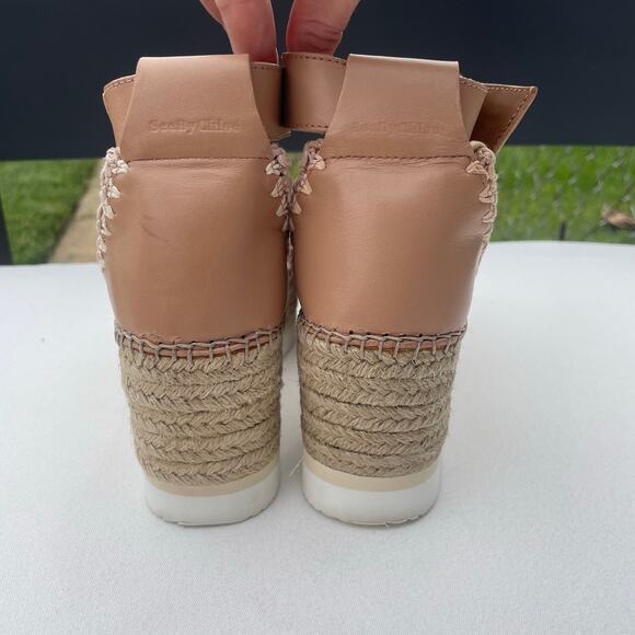 See by Chloé Glyn Espadrille Sandals Sand Size 37 (US 6.5) - Picture 6 of 10